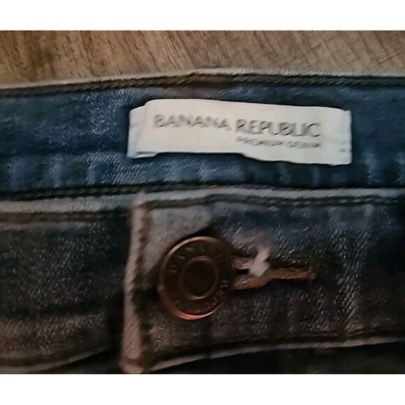 Banana Republic Womens Jeans 27 Straight Distressed - Picture 3 of 7